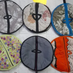Portable roti cover open showing warm chapati inside