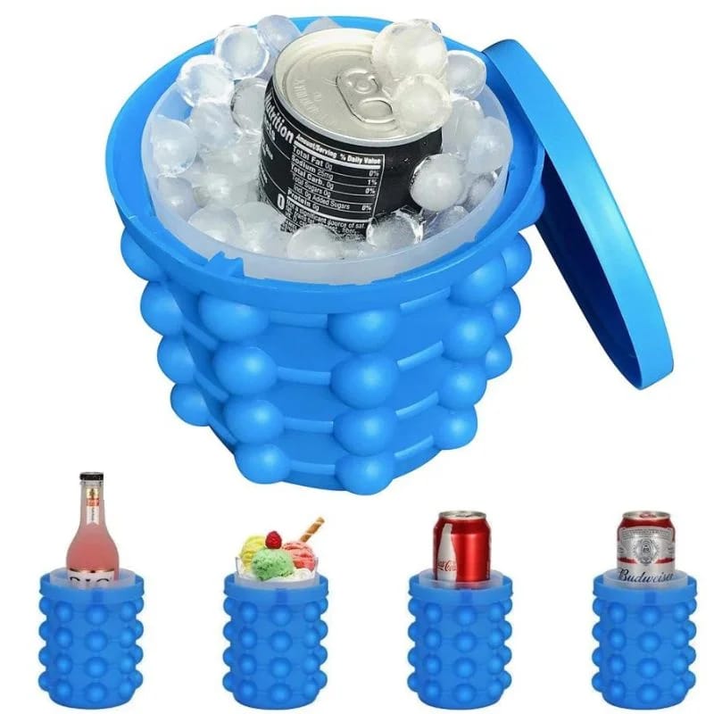Silicone ice cube tray filled with water ready for freezing