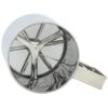 Close-up view of the stainless steel double-layer mesh and crank mechanism
